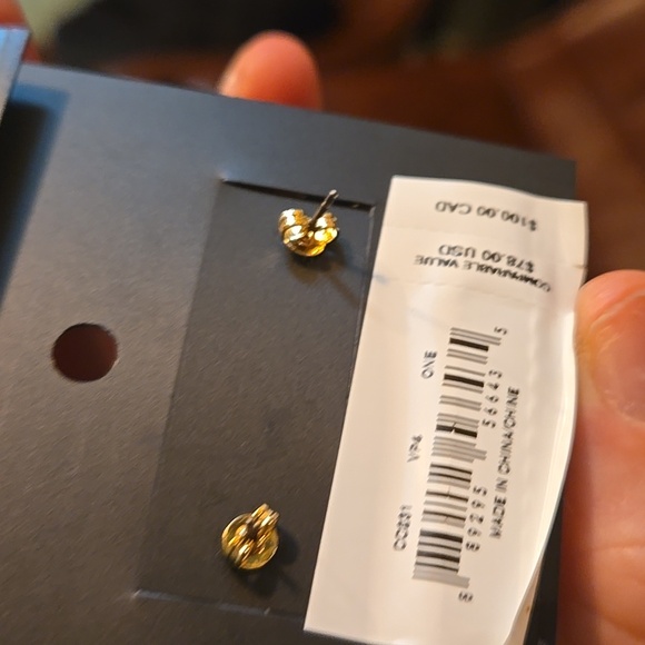 Coach Gold Tone Earrings - Picture 3 of 4